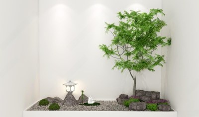 现代室内景观小品3D模型下载